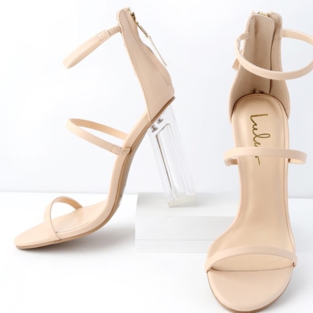 Lulu’s Nude Clear heels